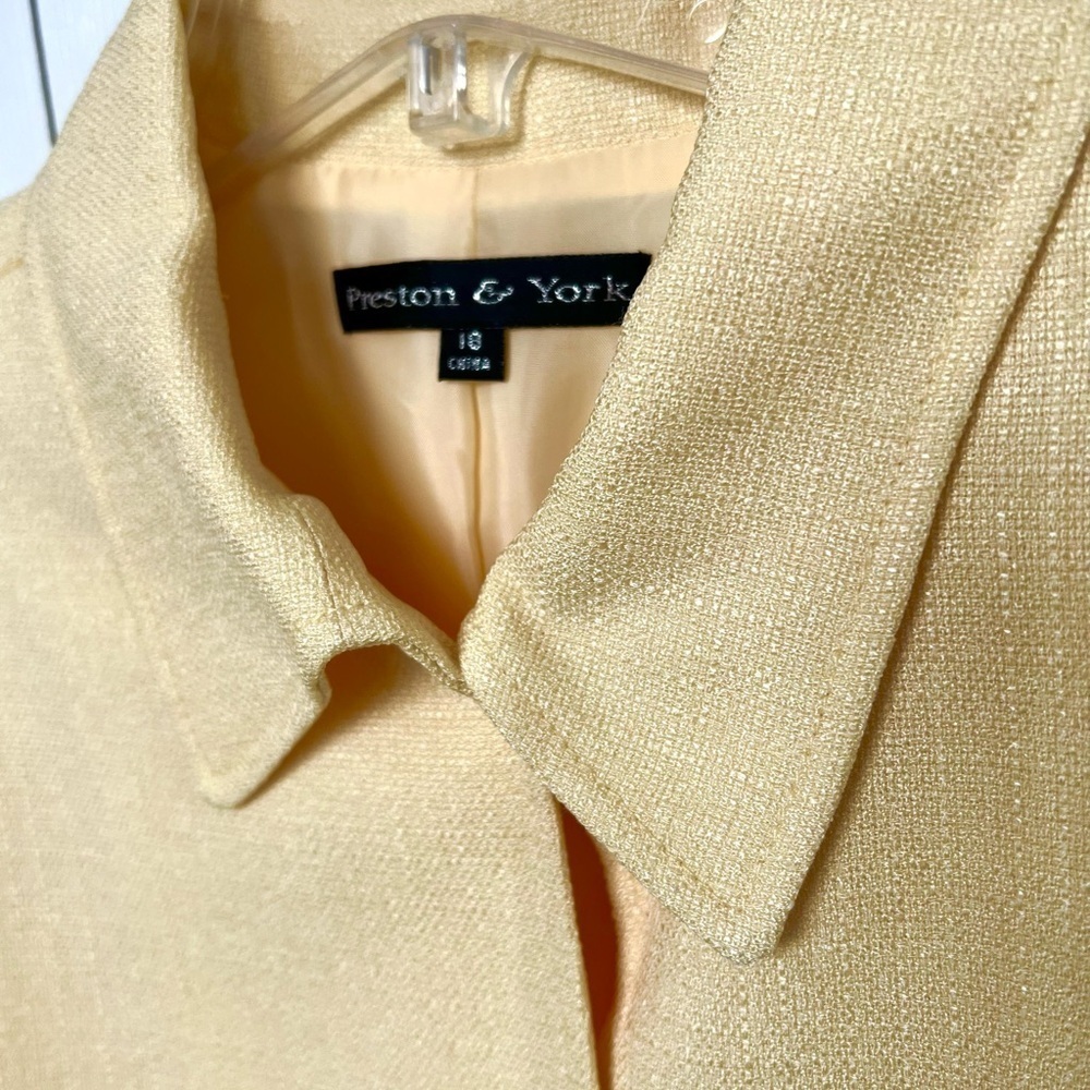 Butter Yellow women’s vintage lined blazer by Preston and York size 18 - Picture 3 of 9